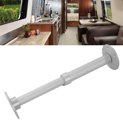 Adjustable Table Leg With Telescopic 445 To 685mm Aluminum Alloy Frosted Silver Finish Removable Base in RV kitchen