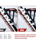 Before and after image with bike frame using 4 Pack Bike Gear Cables Kit For Mountain And Road Bikes Universal Shift Cables.