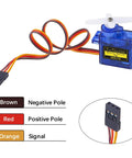 9G Micro Servo Motor SG90 Metal Gear For Arduino And DIY Projects with wiring color diagram