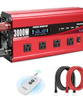 Beefy 3000W DC To AC Inverter With LCD Display And Remote Control 4 AC Outlets And 4 USB 3.1A Ports 12V To 110V 120V