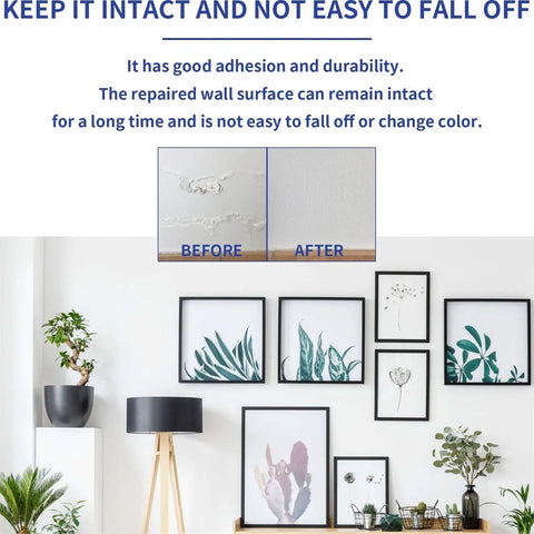 Easy Home Wall Patch Kit For Holes And Scratches Quick Dry Spackle Paste For White Walls Before and after wall repair