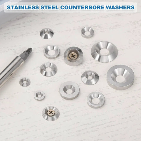 Built Tough 304 Stainless Steel Countersunk Washers With A Damn Slick Counterbore Head For Superior Load Distribution On Furniture Builds And Car Restoration Work