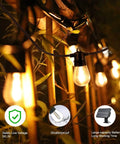 Zero Running Costs Solar String Lights With USB Rechargeable Outdoor LEDs Waterproof And Shatterproof Bulbs 24ft Length