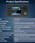 Ransanx stepper motor controller, black DC 12–24V unit with 1.8-inch color display and control buttons