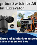 Universal Ignition Switch For Mini Excavators And Cape Generators, Plug And Play Starter Key Switch For 6500 6700 427 186F And 5K 7X