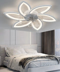 Low Profile Ceiling Fan With Lights That Do It All Modern Dimmable Light Fan With Remote And App Control Flower Shade Design