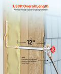 Frost Proof Outdoor Sillcock With No Fuss Anti Siphon Valve installed in wall, showing 12 inch length and hose connection.