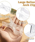 Massive Balloon Arch Kit With 100 Long Skinny Latex Twisting Strips Plus Heavy Duty Plastic Clips For Birthday Weddings And Epic Party Backdrops clear ABS arch clip