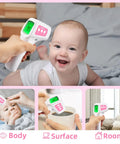 Non Contact Infrared Forehead Thermometer For Adults Kids And Baby 3 In 1 No Touch Digital Fever Temperature Gun used on baby forehead