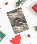 Blank 4x6 Greetings Card With Envelopes Featuring Graphite Barn Swallow Artwork Thank You Notes For All Occasions On White 15pt Card Stock With Subtle Glitter Accents Great For Christmas Holidays Birthdays Graduations Anniversaries on festive background