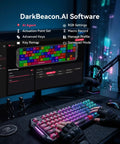 Flux87 He Mechanical Gaming Keyboard With Crisp Hall Effect Magnetic Switches, 0.01mm Rapid Trigger, Fully Adjustable Actuation, 8000Hz Polling, Hot Swappable Platform, Rgb Backlight, Built To Crush Lag On Pc with RGB lighting and software interface.