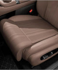 Mini John Cooper Works Electric 2025 Car Seat Extender Cushion Leg Support Pad Relief Fatigue Upgrade Comfort Larger Legroom For Tall Drivers Relieves Back Strain on car seat showing padded design and perforated surface.