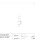 Built Tough Heavy Duty Spherical Rod End Bearing 1/2 Inch Bore 1/2-20 Right Hand Thread Female Shank in technical drawing view.