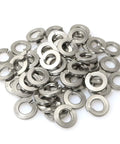 PZRT 50-pack 1/4-in stainless steel split lock washers, 304, silver, front view