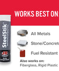 Image showing Heavy Duty Metal Repair Epoxy Putty Stick Steel Reinforced And Non Rusting Quick Fix For Metal Projects 2 Oz Hand Mixable