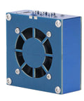 Cordless Solder Fume Extractor With Cooling Fan And Built-In Lamp, 10,000 RPM Welding Smoke Purifier, blue portable design, side view