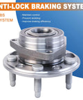 Close-up of Front Or Rear Wheel Hub Bearing Assembly 5 Lug With ABS Sensor Compatible With 2010-2017 Chevy Equinox, Impala
