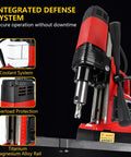 Heavy Duty 1300W Electric Magnetic Drill Press featuring integrated defense system and powerful overload protection.