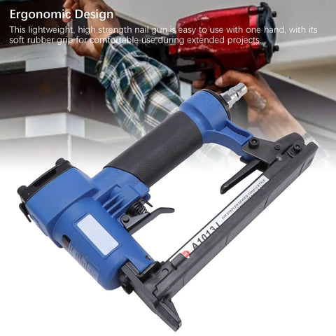 Pro Grade Pneumatic Brad Nailer Shoots 1/4 To 1/2 Inch Nails Smooth As Silk For Carpentry Cabinet Building And Interior Trim Fixins built with ergonomic design.