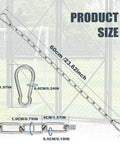Heavy Duty Gate Chain For Outdoor Fence Made From 304 Stainless Steel Weatherproof Hanging Chain For Garden Yard And Farm Use Strong Load Bearing Silver Built Tough For Any Gate Weather Resistant