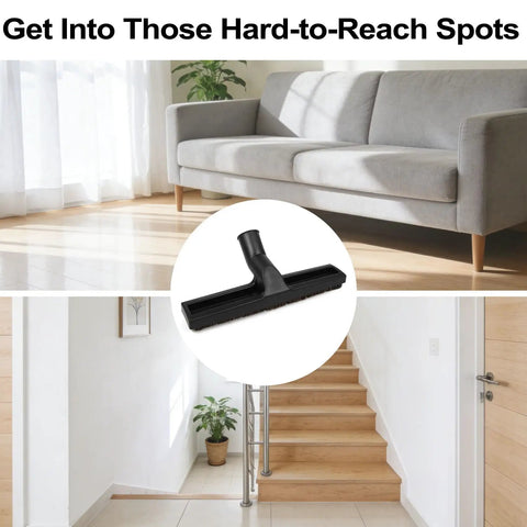 32mm 1 1/4 Inch Vacuum Attachment For Hardwood Floors - Deluxe Extra Large Hardwood Brush with horsehair bristles showcased