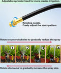 Diagram of Plug And Play Drip Irrigation Kit For Garden And Potted Plants With 100 Foot Hose 360 Degree Adjustable Mist Nozzles