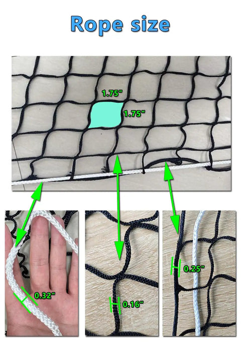 Heavy Duty Slow Feeding Horse Hay Net 5 By 5 Ft 1.75 Inch Knotless Mesh Reduces Hay Waste 60 Percent Weatherproof details