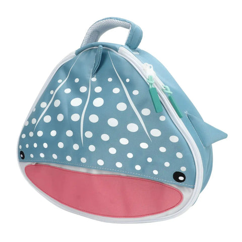 Regulator Dive Bag With Massive Capacity And Foam Padding For Safe Travel, Blue Whale Shark Pattern, front view