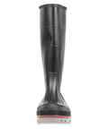 Front view of Mens 15 Inch Pvc Work Boots With Hella Chemical Resistance And Soft Toe Design featuring waterproof construction.