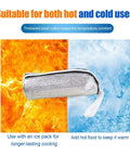 Insulated Bottle Cooler Bag and Thermal Tote with Triple Layer Insulation to Keep Your Morning Sips Frosty or Steaming Hot for Hours while Blocking Moisture and Drip Drama on the Go, showcasing fire and ice background.