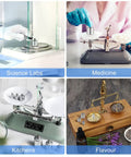 Calibration Weight Kit 1000g Eight Pieces OIML Class M1 in use across labs, medicine, kitchens, and flavor measurements.