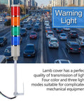 Multi Color LED Alarm Tower Light Indicator with Red Green Yellow Blue 4 Stack Andon Tower Lights in urban setting
