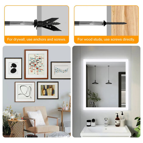 Self Drilling Drywall Anchors And Screws Kit 180 Pc Metal Fasteners For Hanging Mirrors Picture Frames Shelves Clocks Home Improvement Easy Install Heavy Duty Load Bearing Wall Mounting Perfect For DIY Projects And Everyday Home Decor. 180-pc black metal anchors and screws for drywall, wood studs, mirrors, and frames.
