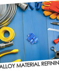 Outdoor Spigot Handle Replacement Kit with High Temperature Resistant Aluminum Alloy surrounded by tools on blue surface