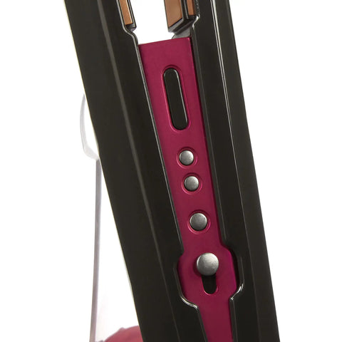 Close-up of Supersonic And Corrale Deluxe Styling Set Toy Straightener buttons, part of kid-friendly salon tools.
