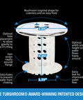 Diagram of Chrome Tub Drain Hair Catcher 2 Pack For 1.5 To 1.75 Inch Tub And Shower Drains showing dimensions and features.
