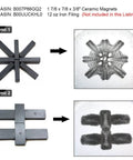 Demonstration of Ceramic Rectangular Domino Magnets Set For DIY Projects, 1 7/8 By 7/8 By 3/8 Inches, showing magnetic field patterns.