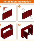 Installation instructions for Hidden Door Pivot Hinges Set Stainless Steel 270 Degree Rotation 2 Pack With Screws Included