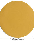 6-inch yellow no-hole hook-and-loop sanding disc, 320-grit