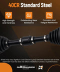 Tough As Nails Front Left And Right CV Axle Assembly For Nissan Rogue Rogue Select 2008 2015 2 5 Liter FWD OEM Grade, 40CR steel.