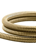 60 Inch Metal Shower Hose For Handheld Showers With Swivel Base Corrosion Resistant Finish Flexible Reach For Easy Cleaning And Targeted Rinsing Ideal Upgrade For MasterShower Systems in vibrant brushed brass.
