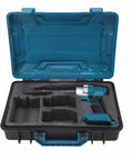 Efficient And Safe Brushless Cordless Rivet Gun 18V Electric Kit With High Capacity Battery For Heavy Duty Fastening Jobs That Hit Hard, in carrying case