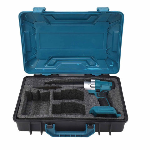 Efficient And Safe Brushless Cordless Rivet Gun 18V Electric Kit With High Capacity Battery For Heavy Duty Fastening Jobs That Hit Hard, in carrying case