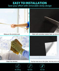 Installation steps for Portable 100 Percent Blackout Window Curtain Shade For Bedroom And Living Room Light Blocking Drapes