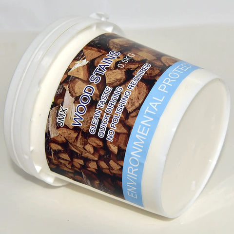 Water Based Wood Stain And Sealer 0.5kg container with branding for no polishing required, ideal for smooth indoor outdoor finish jobs.