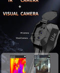 Pro Grade Dual Camera Thermal Imaging System With Visual Light 120x90 IR Resolution And 240x240 Ultra Resolution 25 Hz Thermal Camera shown