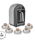 Boss-Grade Turkish Coffee Maker For Five Cups With Ember Mode And Automatic Temperature Control, Galaxy Grey Finish, front view