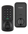 Front view of Keyless Entry Electronic Keypad Door Lock With Auto Lock And 1 Touch Motorized Locking, Bronze Finish, 20 User Codes