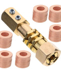 Copper Crush Sealing Washers Kit 200 Pieces Flat Ring Gaskets For Automotive Plug And Auto Body Sheet Metal Repair Work Portable Design DIY Friendly