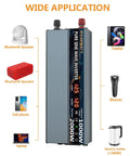 Beast 1000W Pure Sine Wave Inverter from 12V DC to 110V 120V AC with two outlets, USB ports, for charging multiple devices like laptop and tablet